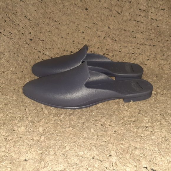 NATIVE-Ava Bloom Slip On Mules-Navy Blue-Sustainable Algae Shoes-Sz 7-Near Mint - Picture 2 of 7